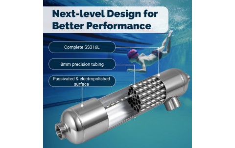 BluePool ST175S Heat Exchanger - Stainless Steel